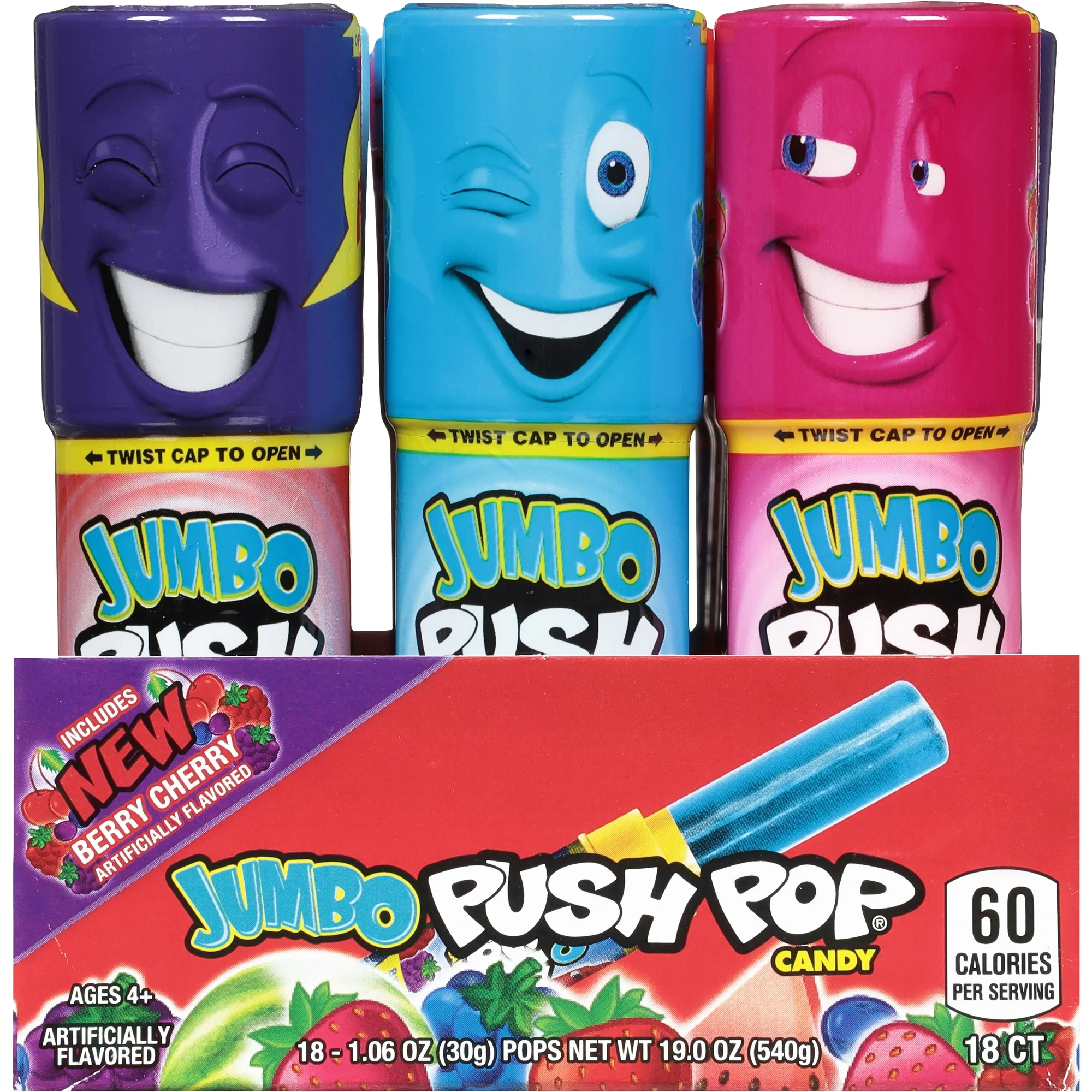 Bazooka Push Pop Jumbo | 18ct, Box – Jack's Candy