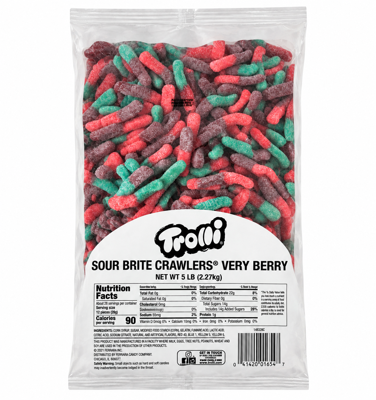Ferrara Trolli Very Berry Sour Crawlers | 5lb, Bag – Jack's Candy