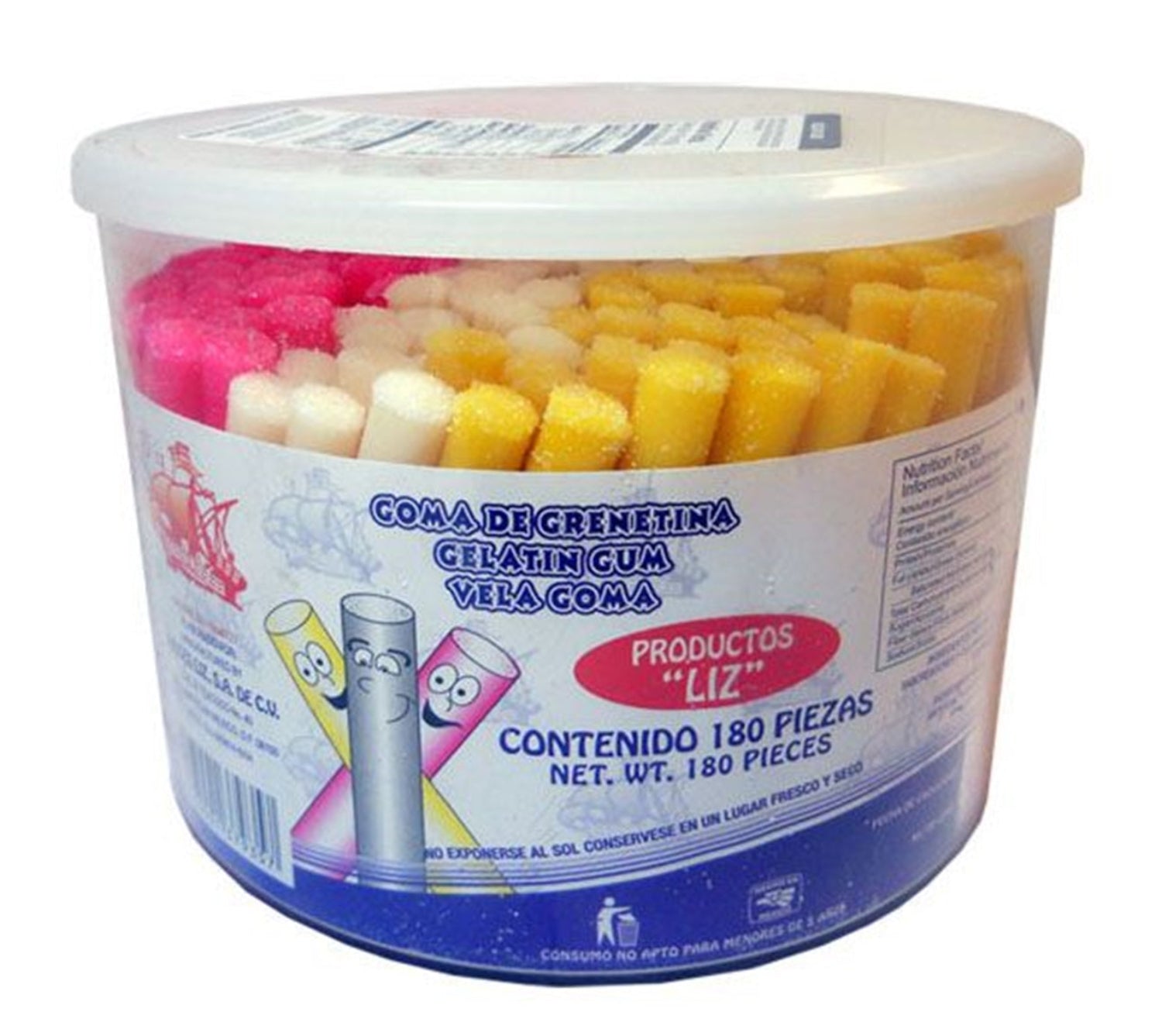 Liz Vela De Leche | 180ct, Tub – Jack's Candy