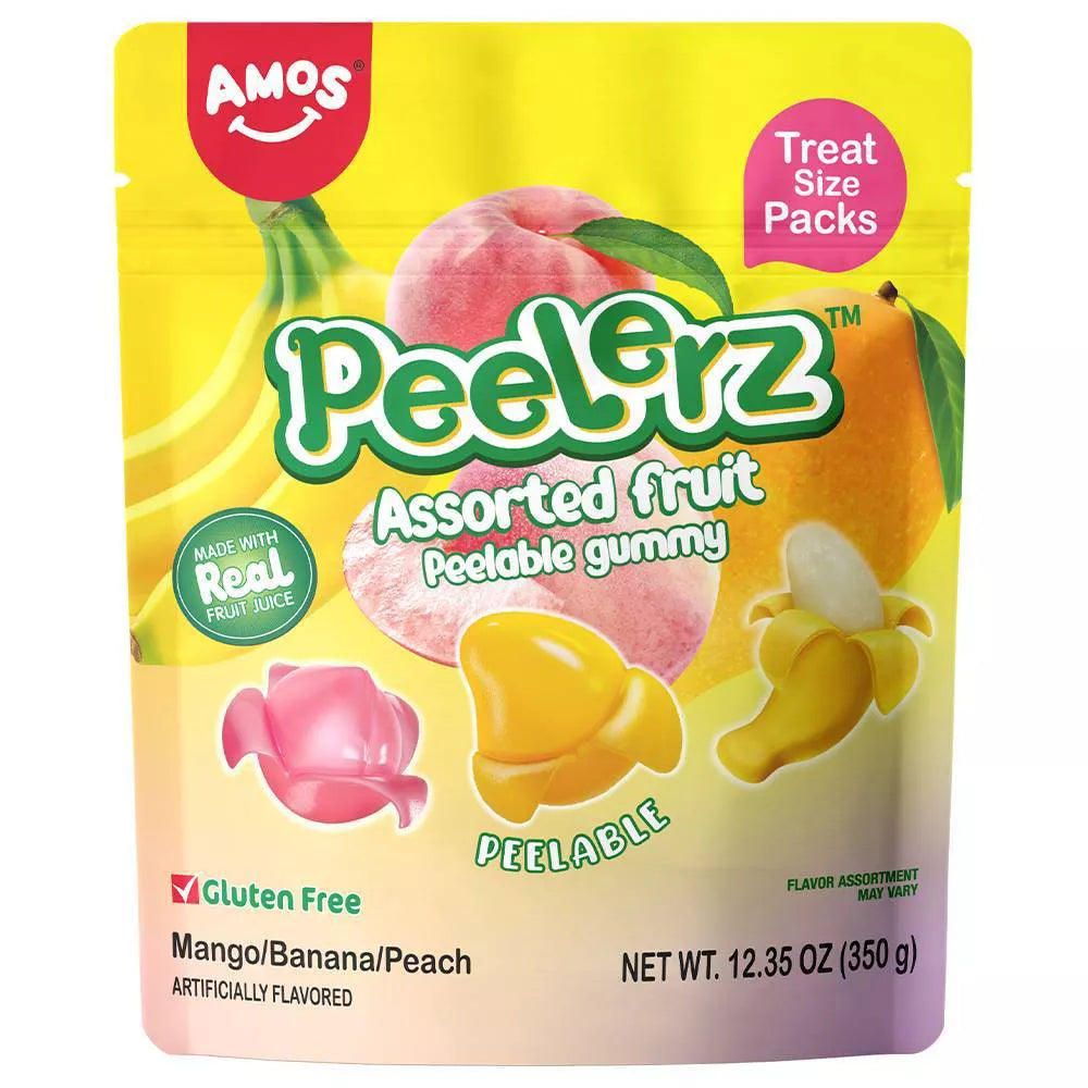 Amos Peelerz Gummy Fruit Assorted 12.35oz – Jack's Candy