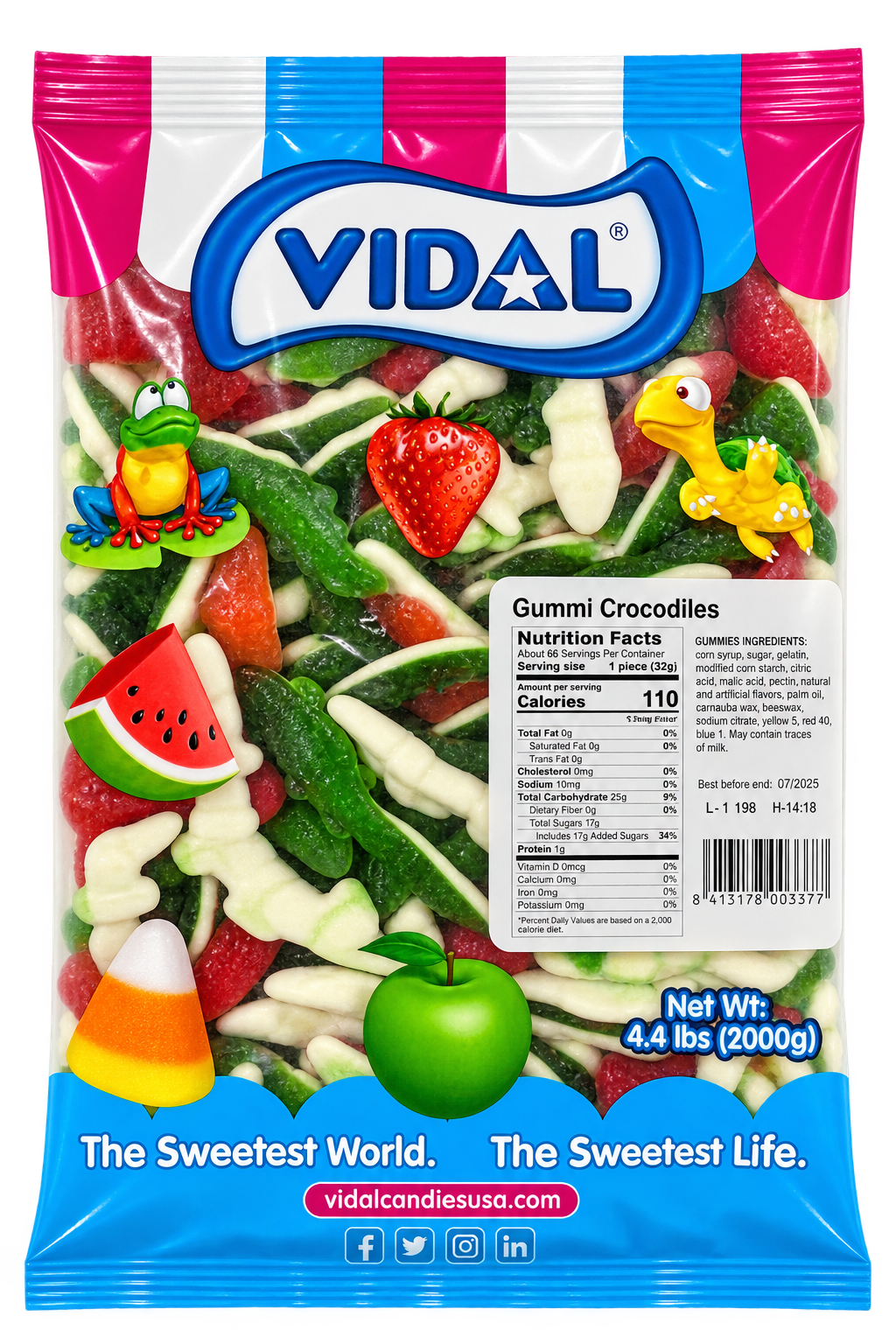 Vidal Gummy Crocodile | 4.4lb, Bag – Jack's Candy