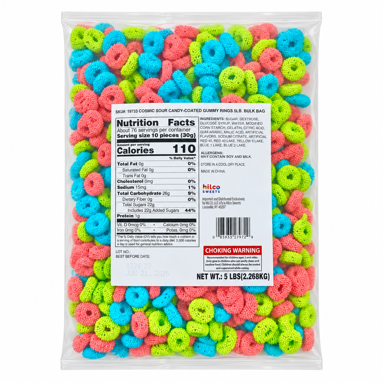 Hilco Gummy Ring Sour Cosmic | 5lb, Bag – Jack's Candy