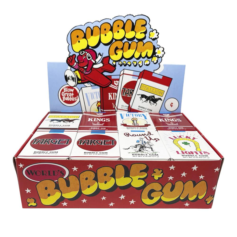 Bubble Gum Candy Cigarettes Packs: 24-Piece Box