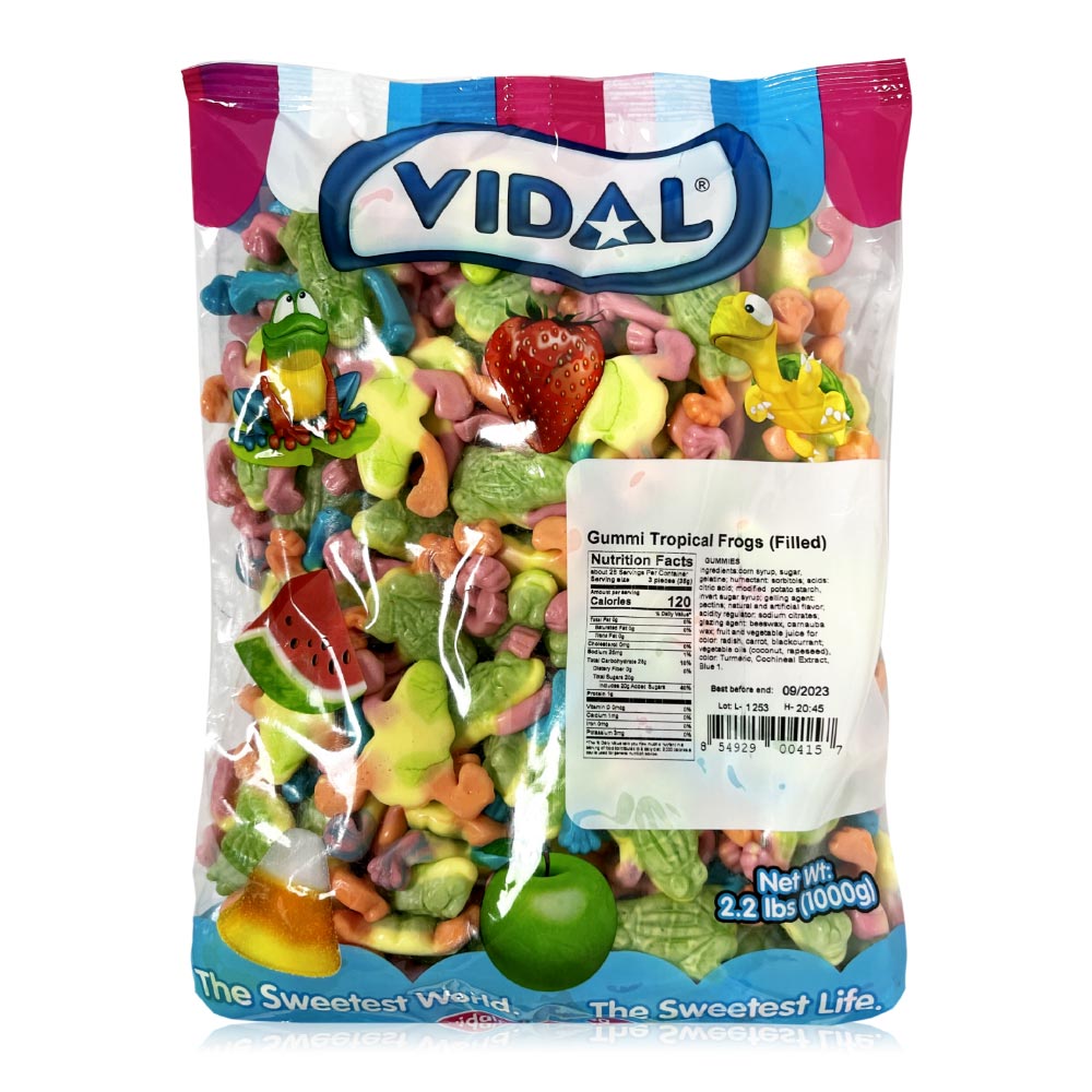 Vidal Gummi Tropical Frog:, Candy Frogs