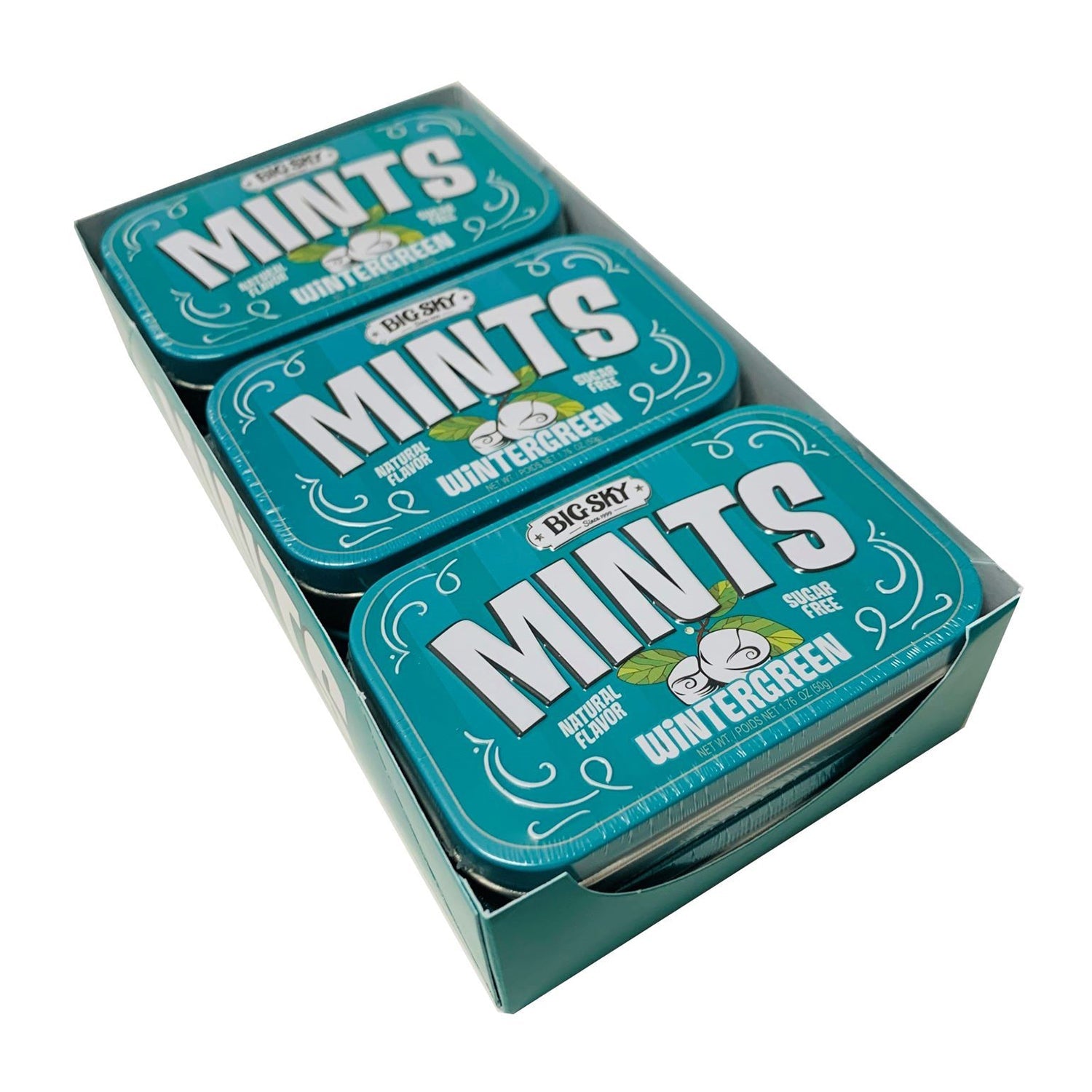 Big Sky Mints Wintergreen Tin, Sugar Free | 6ct, Box – Jack's Candy