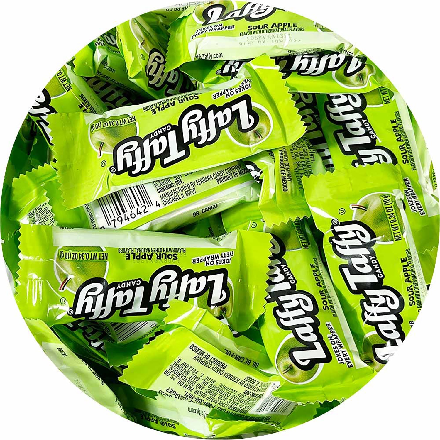 Ferrara Laffy Taffy Sour Apple | 145ct, Jar – Jack's Candy