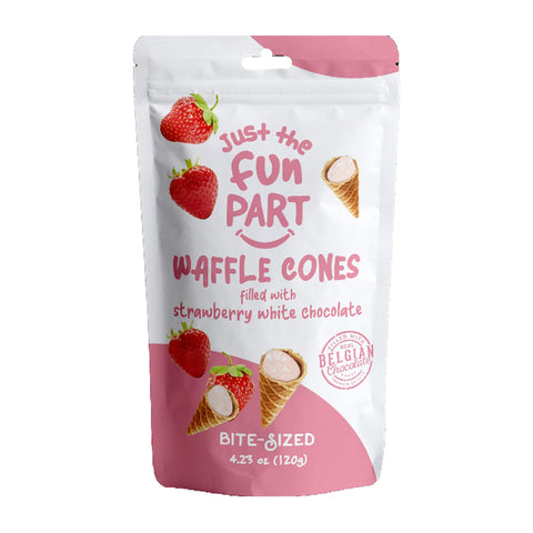 Just the Fun Part Waffle Cone Strawberry Chocolate | 4.23oz, Bag