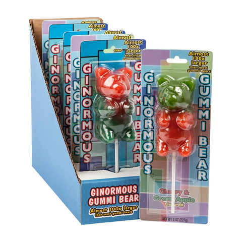 Taste Of Nature Ginourmous Gummy Bear On a Stick | 8oz, Each