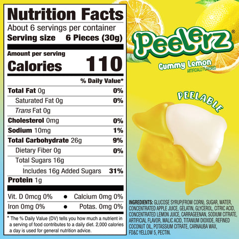 Amos Peelerz Gummy Lemon 6Z