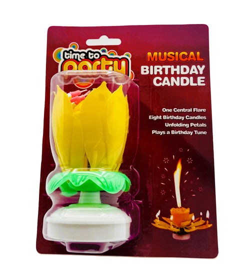 Flower Birthday Candle with Music 1ct