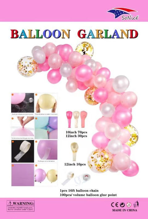 Balloon Garland - Light Pink 1ct