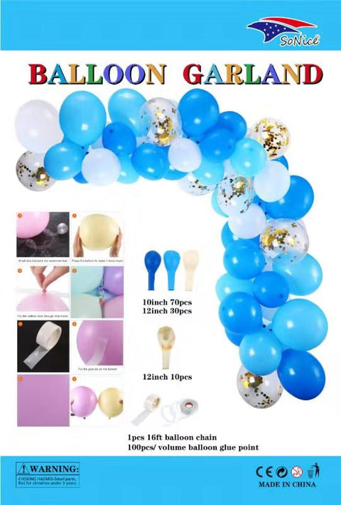 Balloon Garland Light Blue 1ct