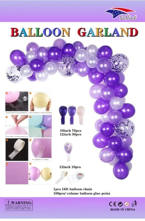 Balloon Garland -  Purple 1ct
