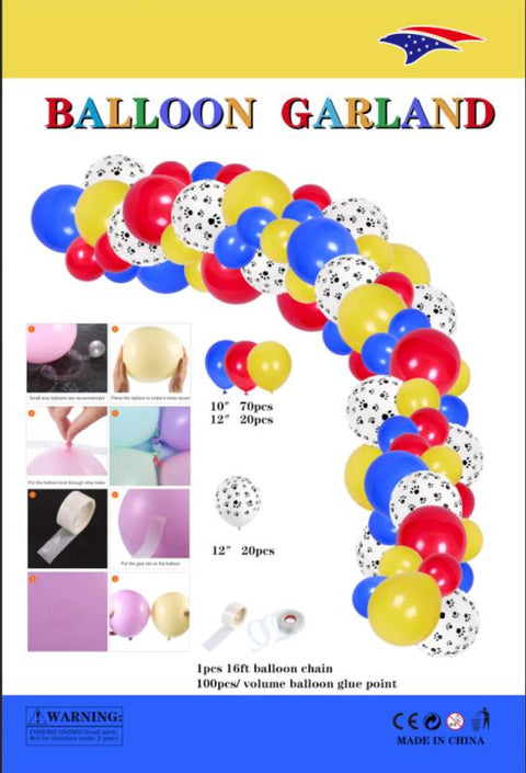 Balloon Garland Paws 1ct