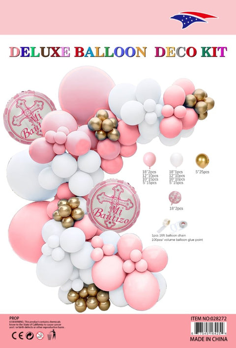 Balloon Garland Bautizo- Pink 1ct