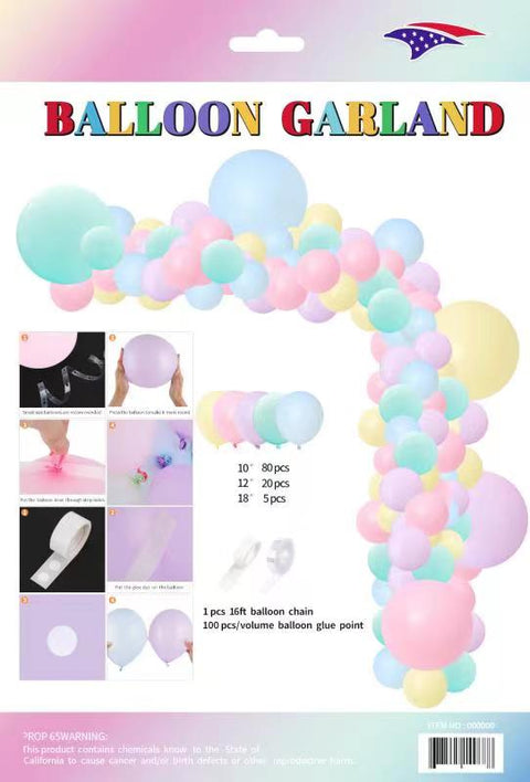 Balloon Garland Macaron Pastel 1ct
