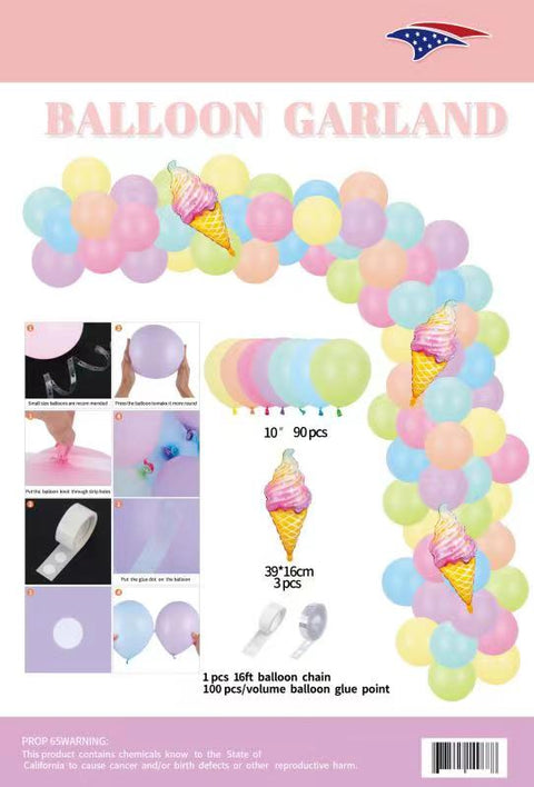 Balloon Garland Ice Cream 1ct