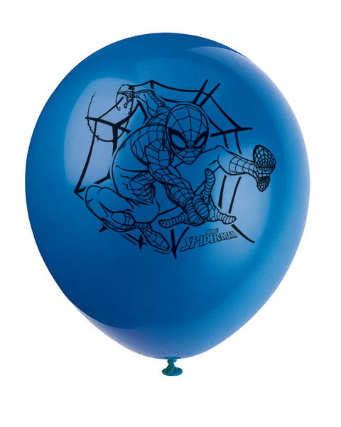 Theme Balloons 12 Inch Spiderman | 8ct Bag