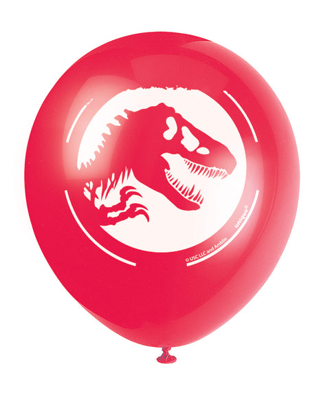 Theme Balloons 12 Inch Jurassic World | 8ct Bag