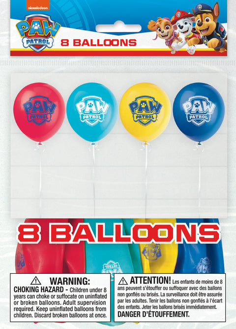 Theme Balloons 12 Inch Paw Patrol | 8ct Bag