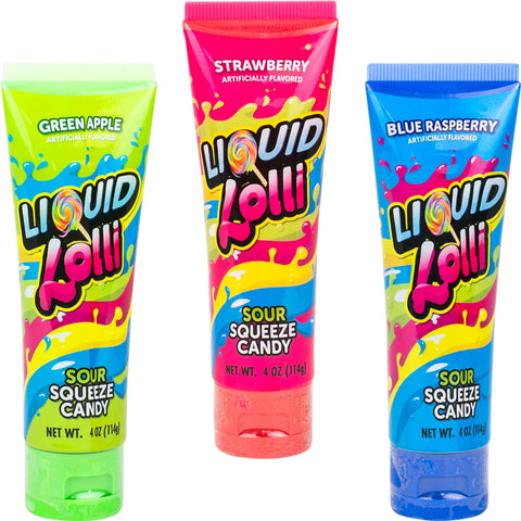 Koko's Sour Liquid Lolli Squeeze Candy | 12ct, Box