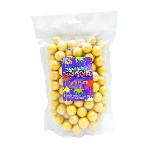 Splash Gumballs (1") Gold Pearls | 2lb, Bag