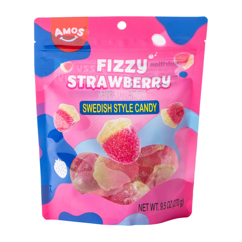 Amos Swedish Fizzy Strawberry 9.5oz