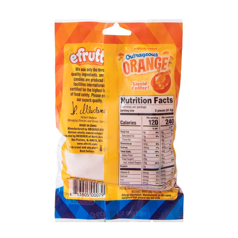 Efrutti Gummi Orange Liquid Center 2.6oz