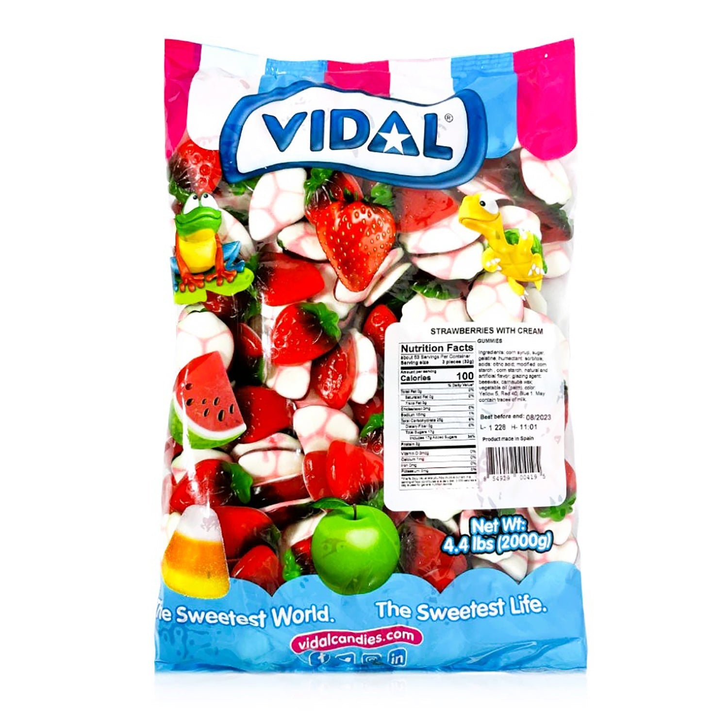 Vidal Gummy Strawberry with Cream | 4.4lb, Bag – Jack's Candy