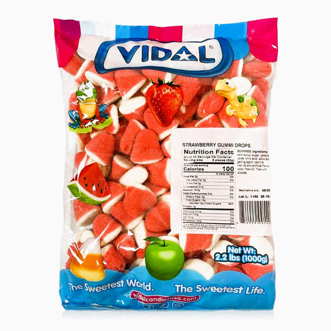 Vidal Gummy Strawberry Drops | 2.2lb, Bag