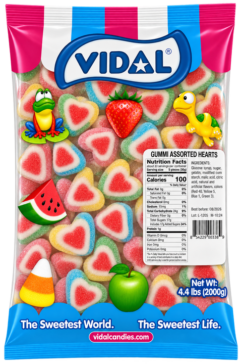 Vidal Gummy Triple Hearts | 4.4lb, Bag