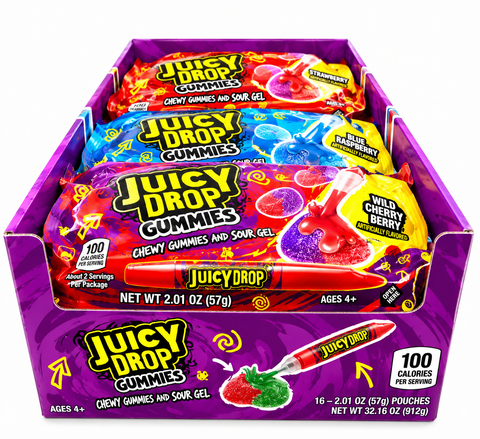 Bazooka Juicy Drop Gummies | 16ct, Box