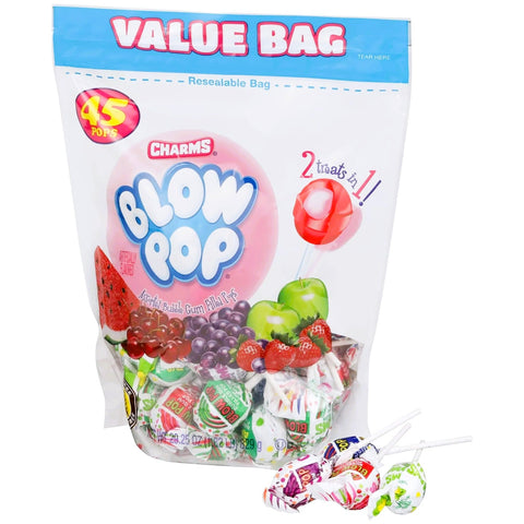 Charms Blow Pop Asssorted Stand Up Bag | 45ct, Bag