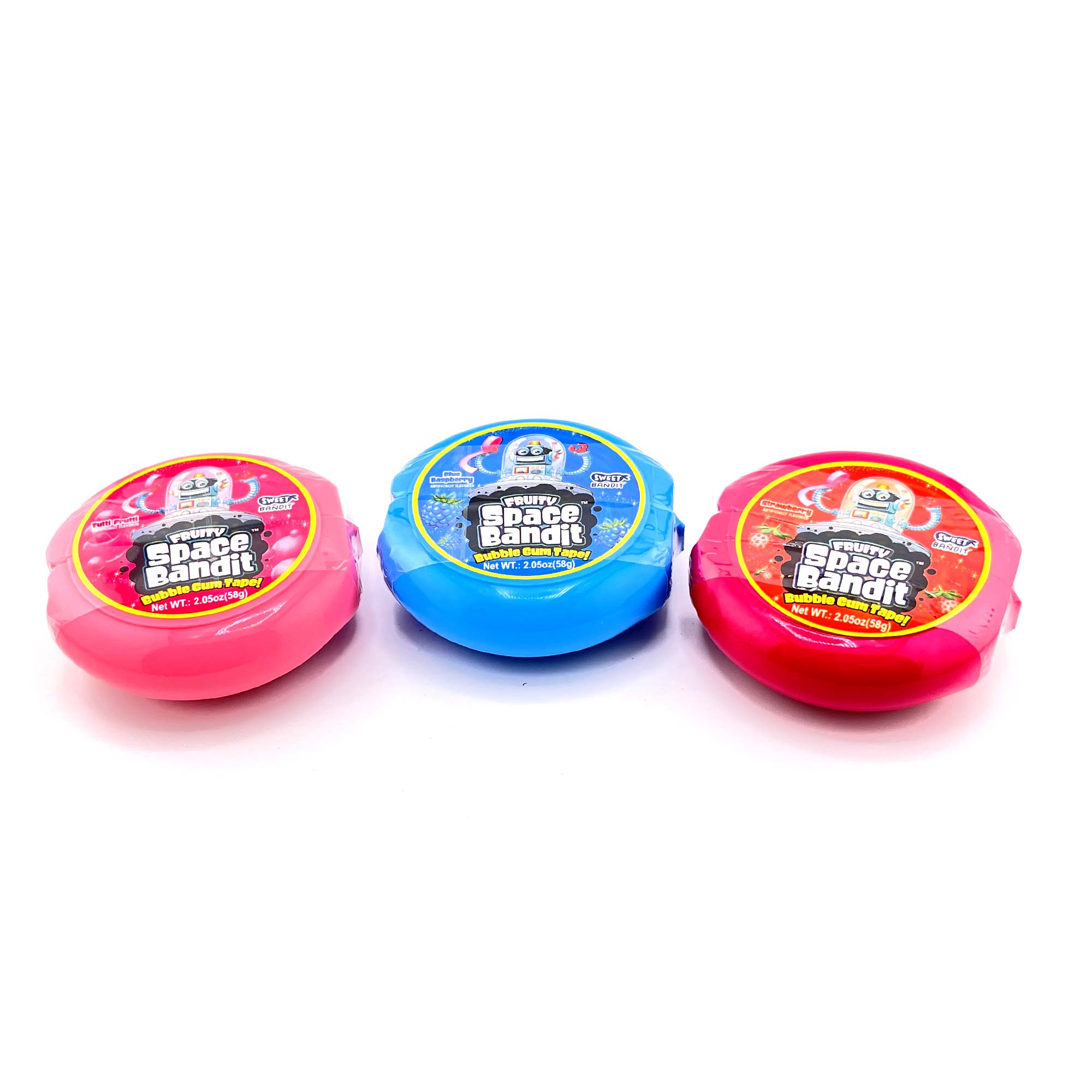 Km Space Bandit Bubble Tape Gum 12Ct 3-Flavor