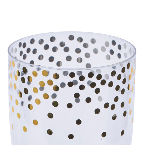 Plastic Jump Wine Glass Gold (47 oz) | Each