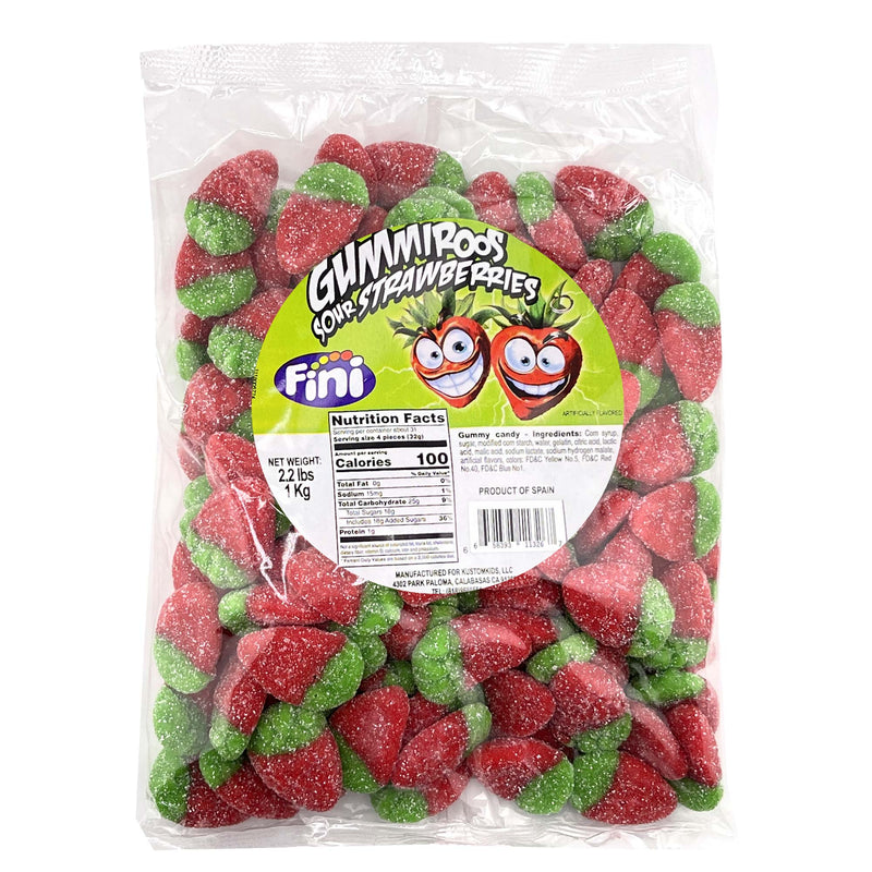 Fini Gummiroos Sour Strawberry  2.2Lb