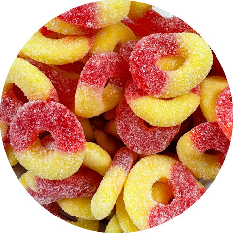 Jovy Gummy Peach Rings | 5lb, Bag
