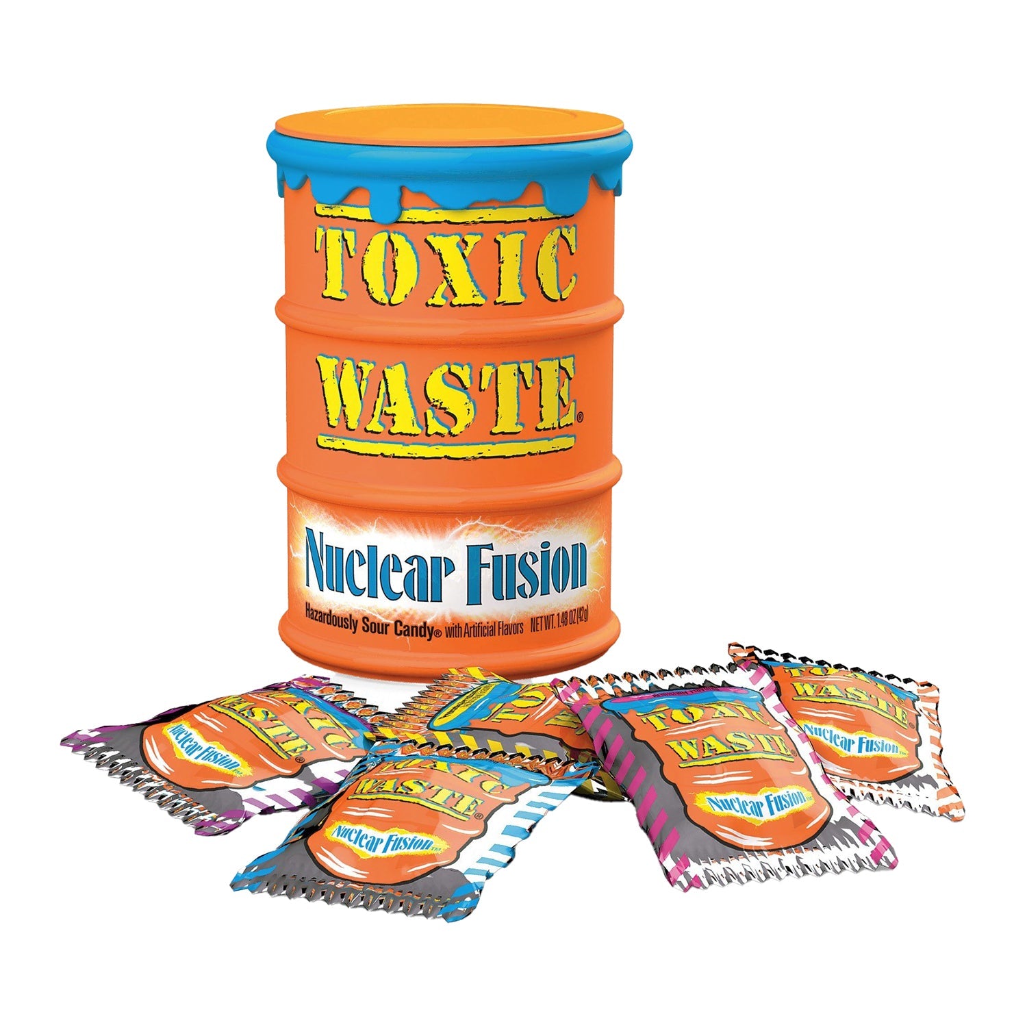 Toxic Waste Nuclear Fusion Drum Sour Candy | 1.4oz, 12ct, Box