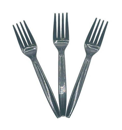 Plastic Fork Silver 100ct