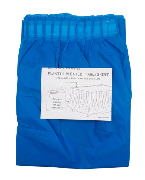 Plastic Table Skirt - Royal Blue