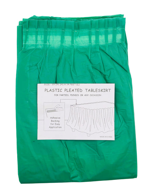 Plastic Table Skirt - Emerald