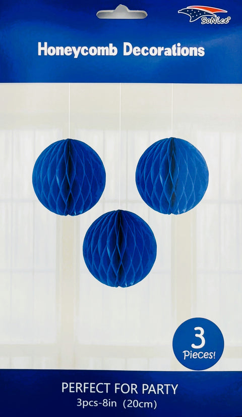 Honeycomb 8 inch 3-piece - Royal Blue