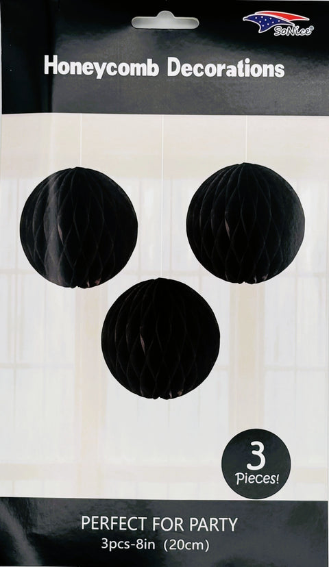 Honeycomb 8 inch 3-piece - Black