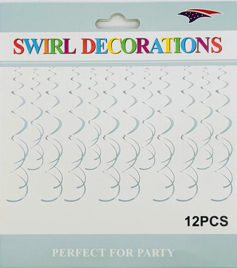 Metalic Swirl 12 pieces -Pastel Blue