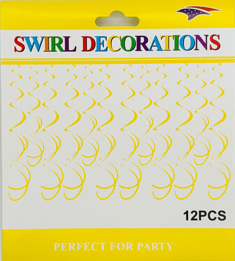 Metalic Swirl 12 pieces -Yellow
