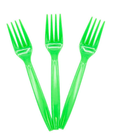 Plastic Fork Emerald 100ct