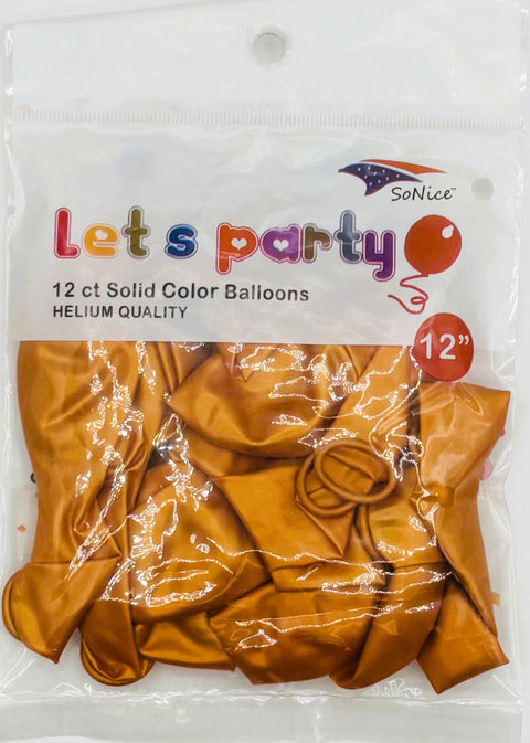 Balloons Latex (12") Gold | 12ct, Bag