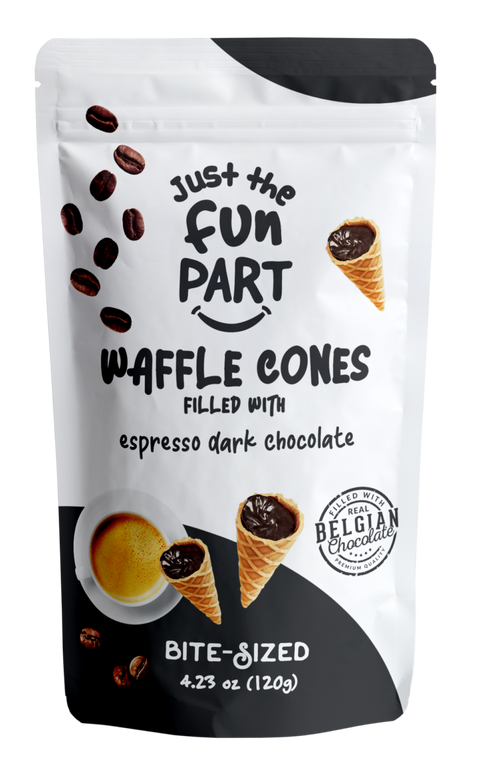 Waffle Mini Cone Filled Espresso Dark Chocolate 4.32oz
