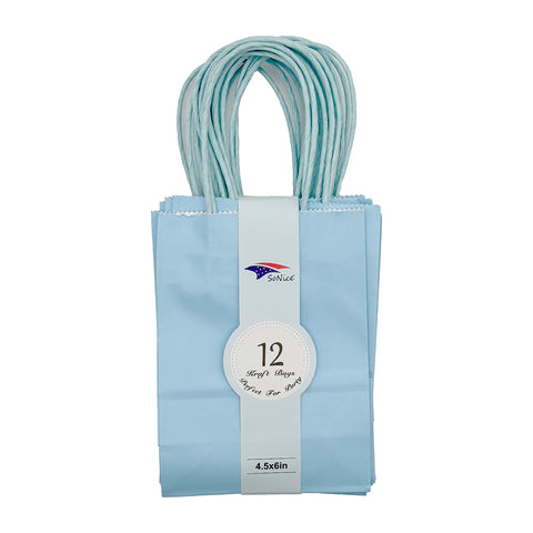 Kraft Bag (4.5" X 6") Light Blue | 12ct, Bag