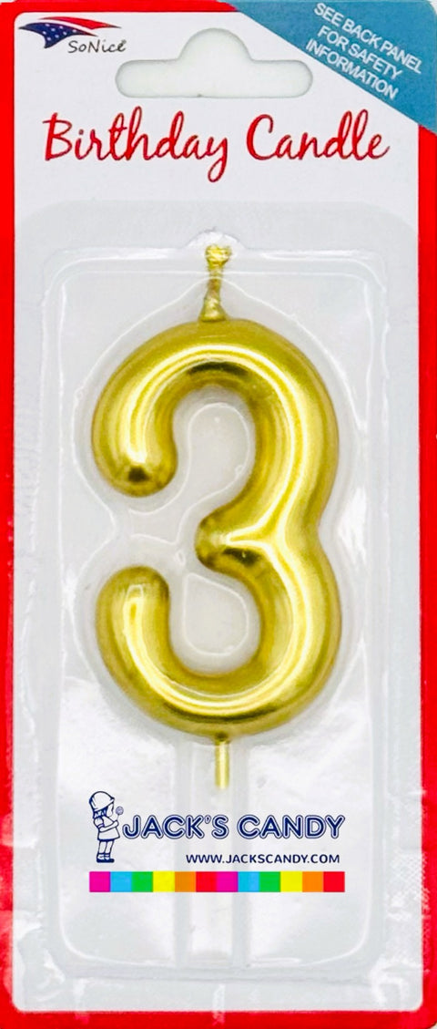 Candle #3 Gold